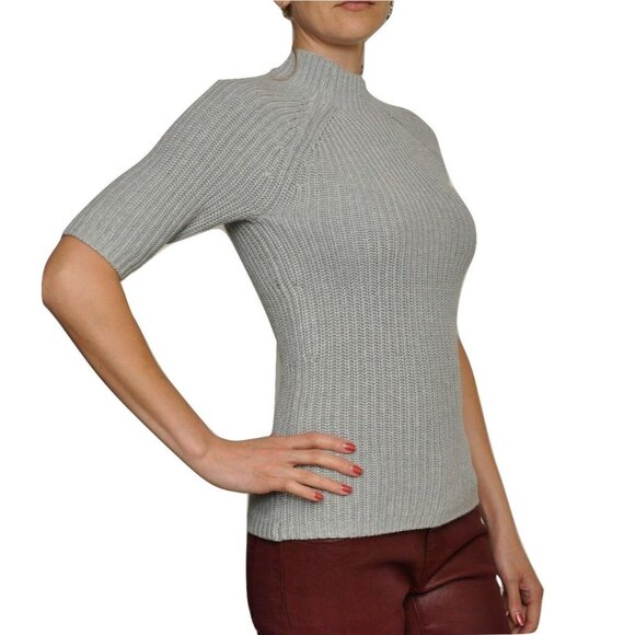 Michael Michael Kors Sweater Cotton‎ Blend Shaker Women's Size XS Gray Grey - Picture 1 of 7
